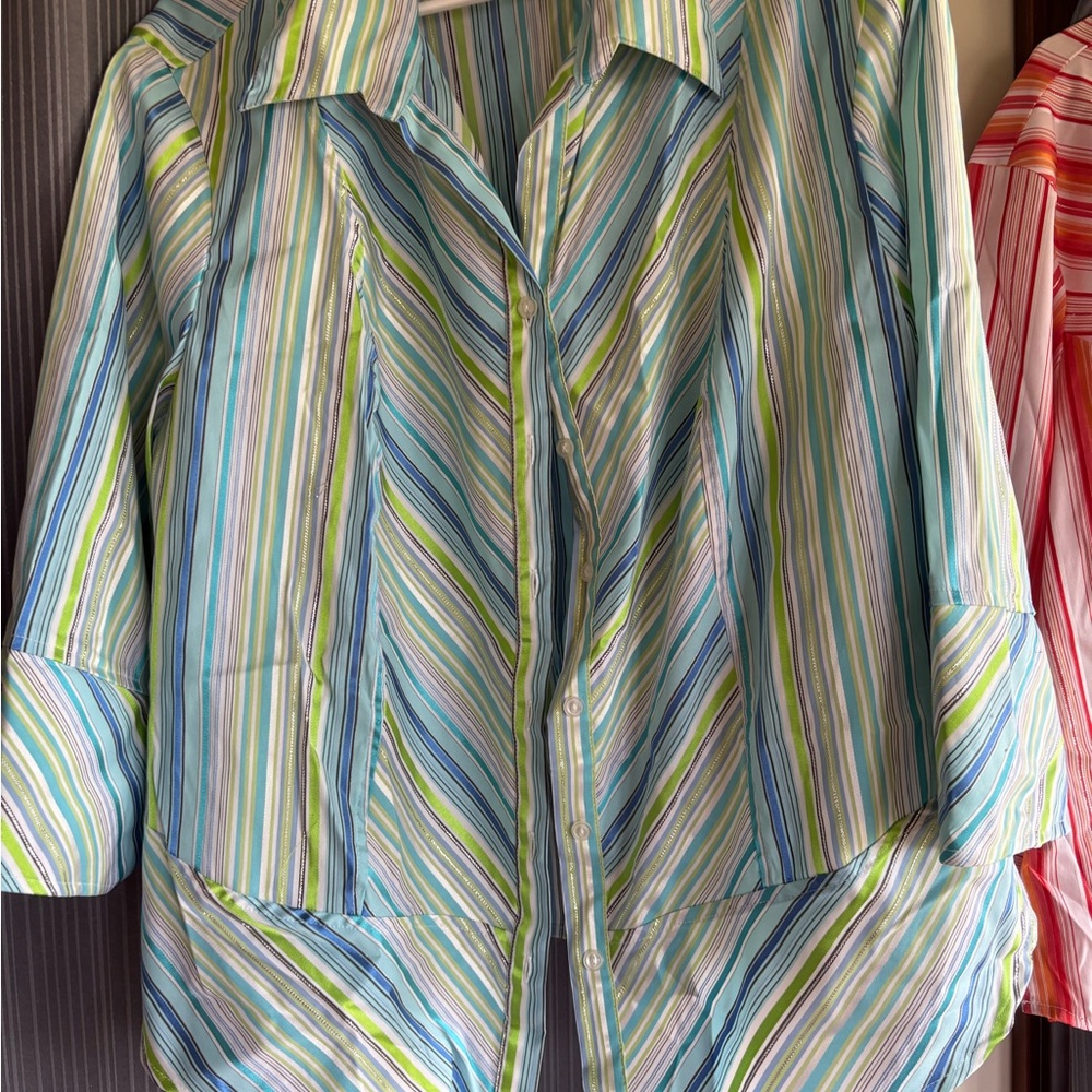 Striped Button-Up Shirt